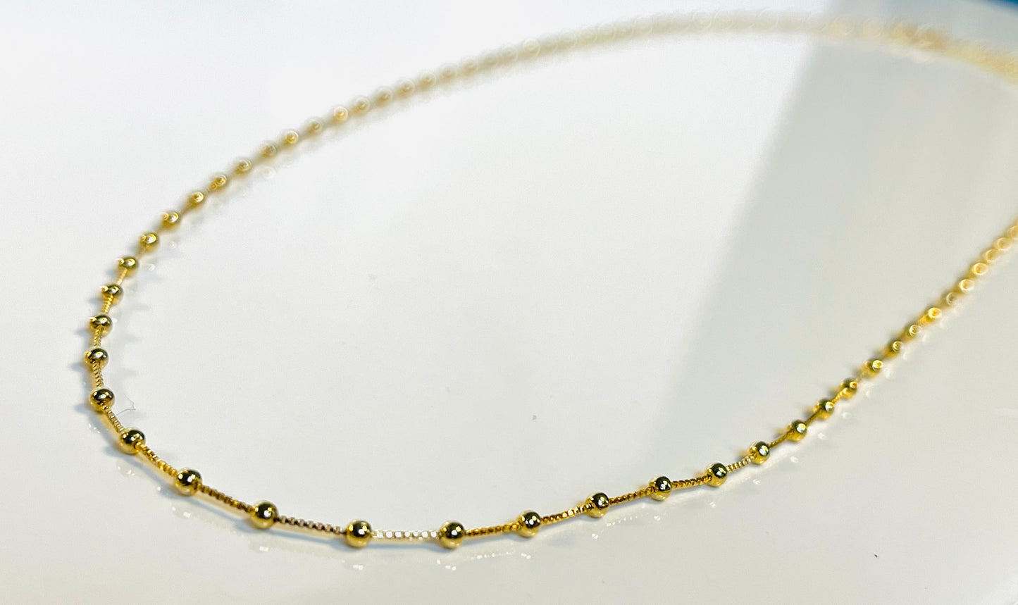 Lina Choker – Gold-Plated Beaded Chain