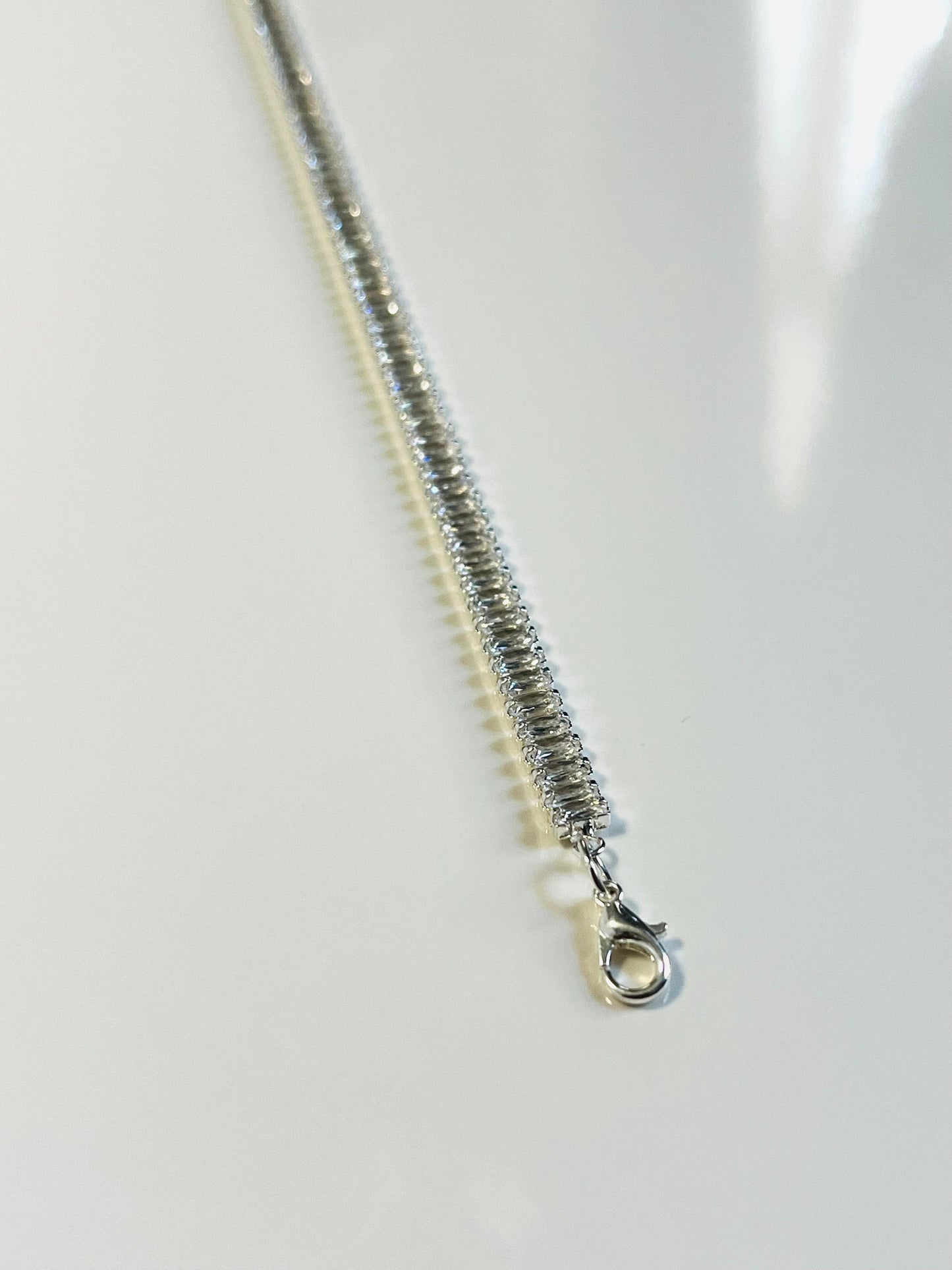 Riviera Ice – Silver-Plated Baguette Bracelet
