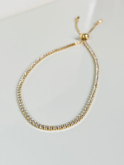 Soléa Anklet – Gold-Plated Sparkling Elegance