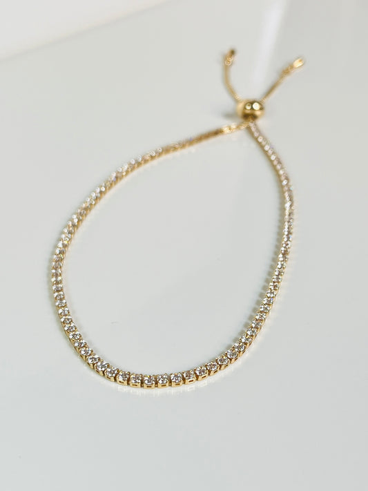 Soléa Anklet – Gold-Plated Sparkling Elegance