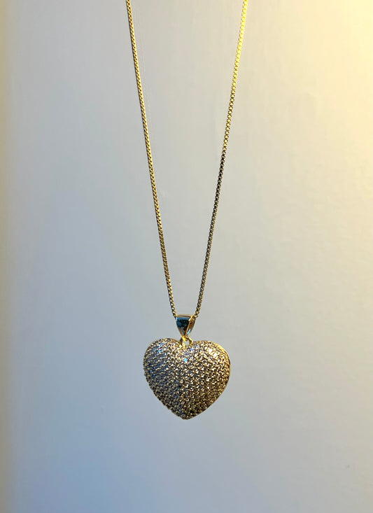 Amour Necklace – Gold-Plated Heart Pendant