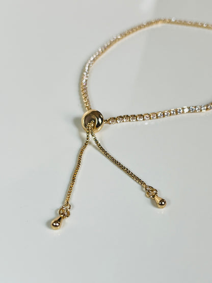 Soléa Anklet – Gold-Plated Sparkling Elegance