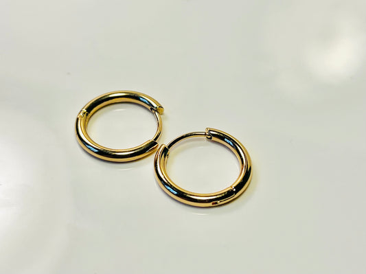 Halo Hoops – Gold-Plated Classic Earrings
