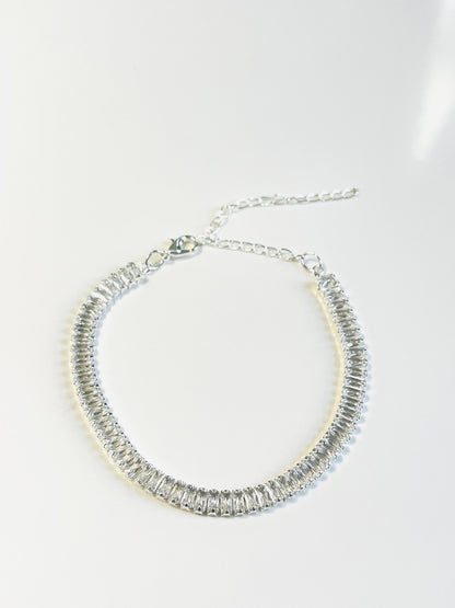 Riviera Ice – Silver-Plated Baguette Bracelet