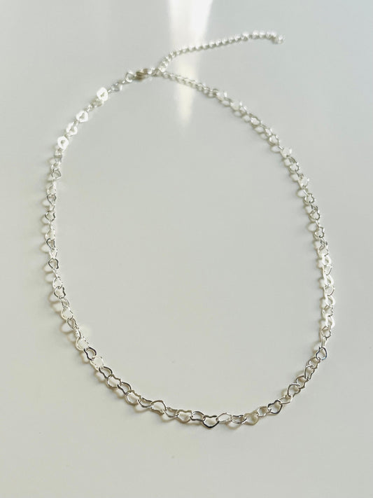Lovelace – Silver-Plated Heart Choker