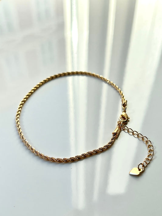 Baiana Twist – Gold-Plated Braided anklet