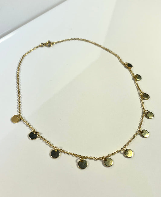 Dune Choker – Gold-Plated Disc Necklace
