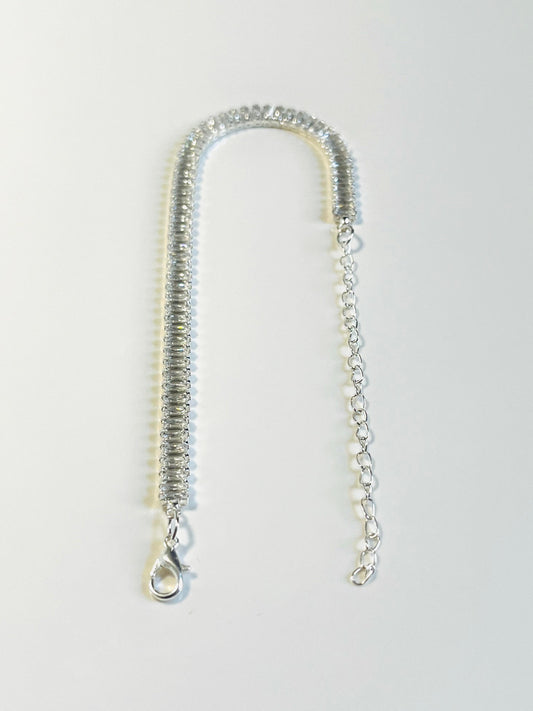 Riviera Ice – Silver-Plated Baguette Bracelet