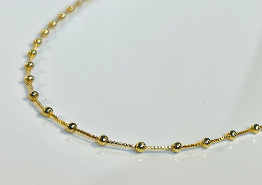 Lina Choker – Gold-Plated Beaded Chain